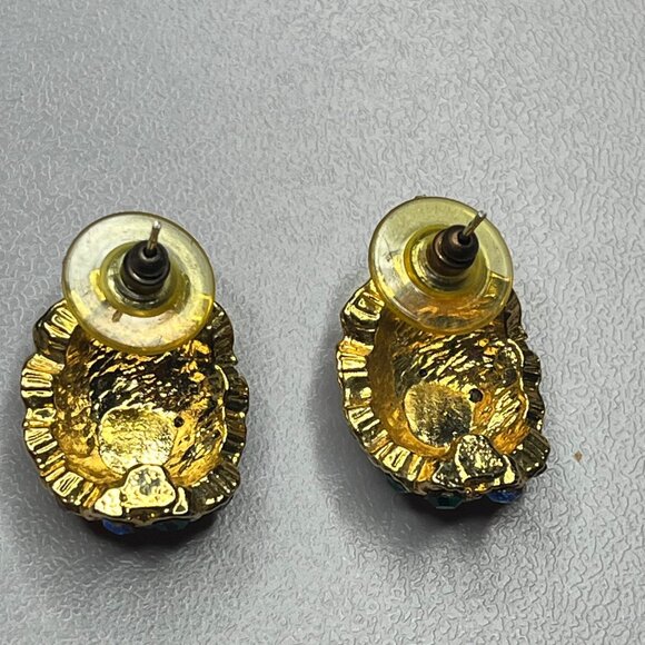 Vintage Rhinestone Cluster stud Earrings - Picture 2 of 2